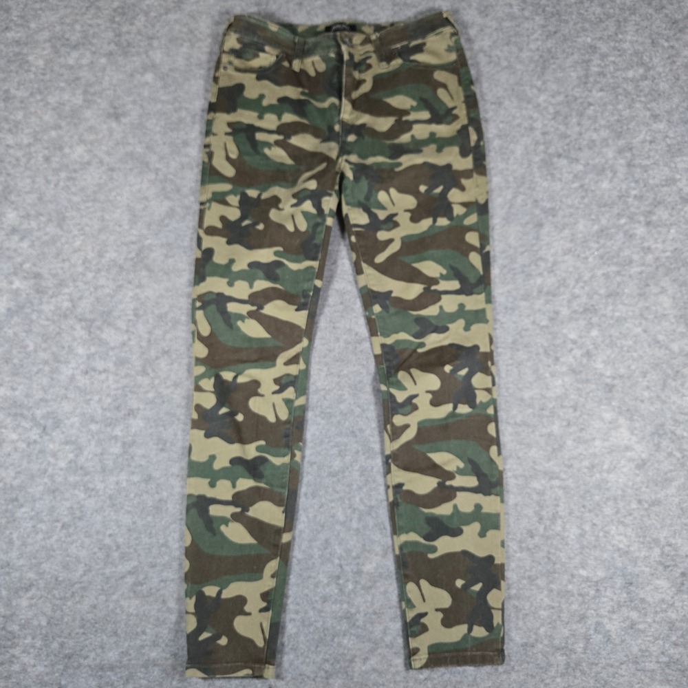 True Religion Womens Green Jennie Curvy Camo Super Skinny Jeans 29
